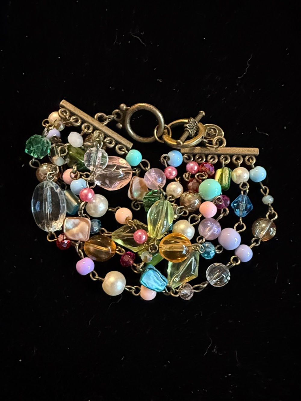 Multi-Color Beaded Charm Bracelet - Women Jewelry